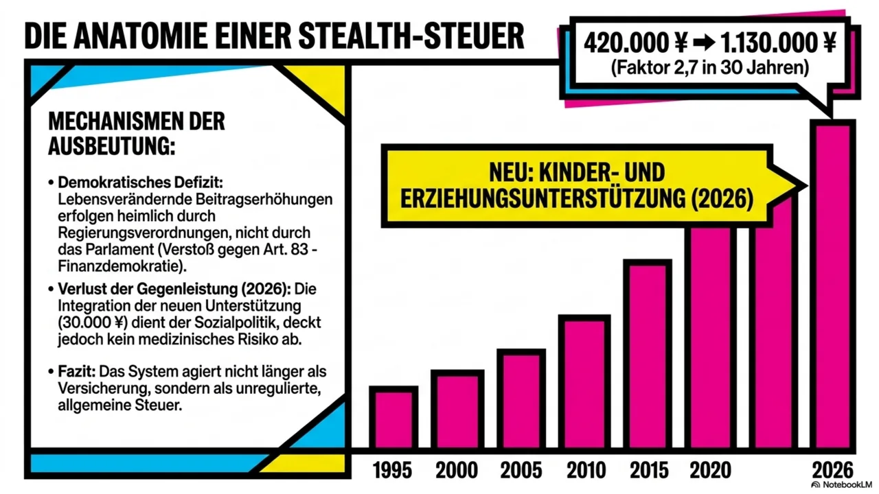 Folie 3 von 15. Die Anatomie einer Stealth-Steuer: von 420.000 Yen auf 1.130.000 Yen, Faktor 2,7 in 30 Jahren.