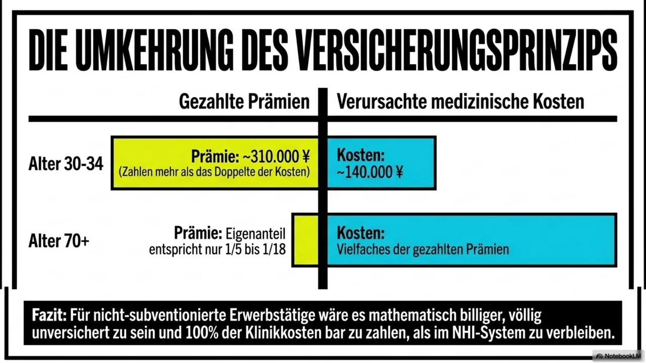 Folie 6 von 15. Gezahlte Prämien sind nicht gleich verursachte medizinische Kosten.