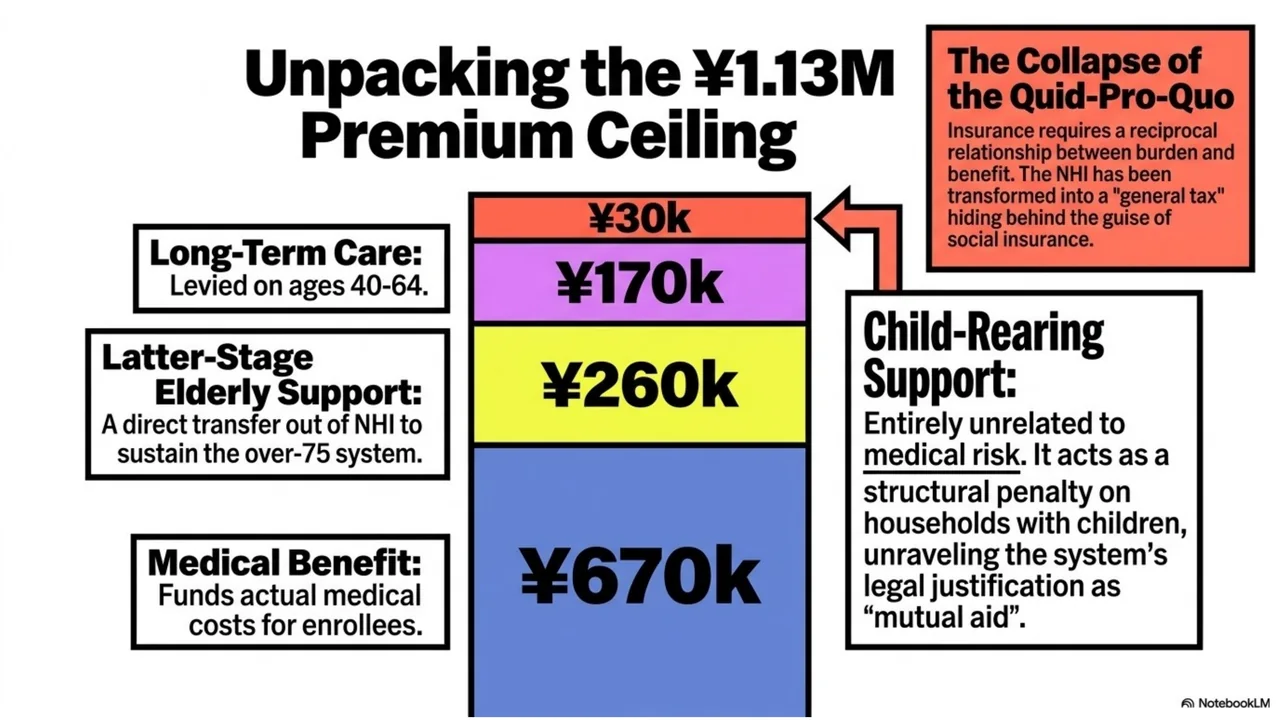 Slide 4 of 15. Unpacking the 1.13 million yen premium ceiling, and the collapse of the quid-pro-quo.