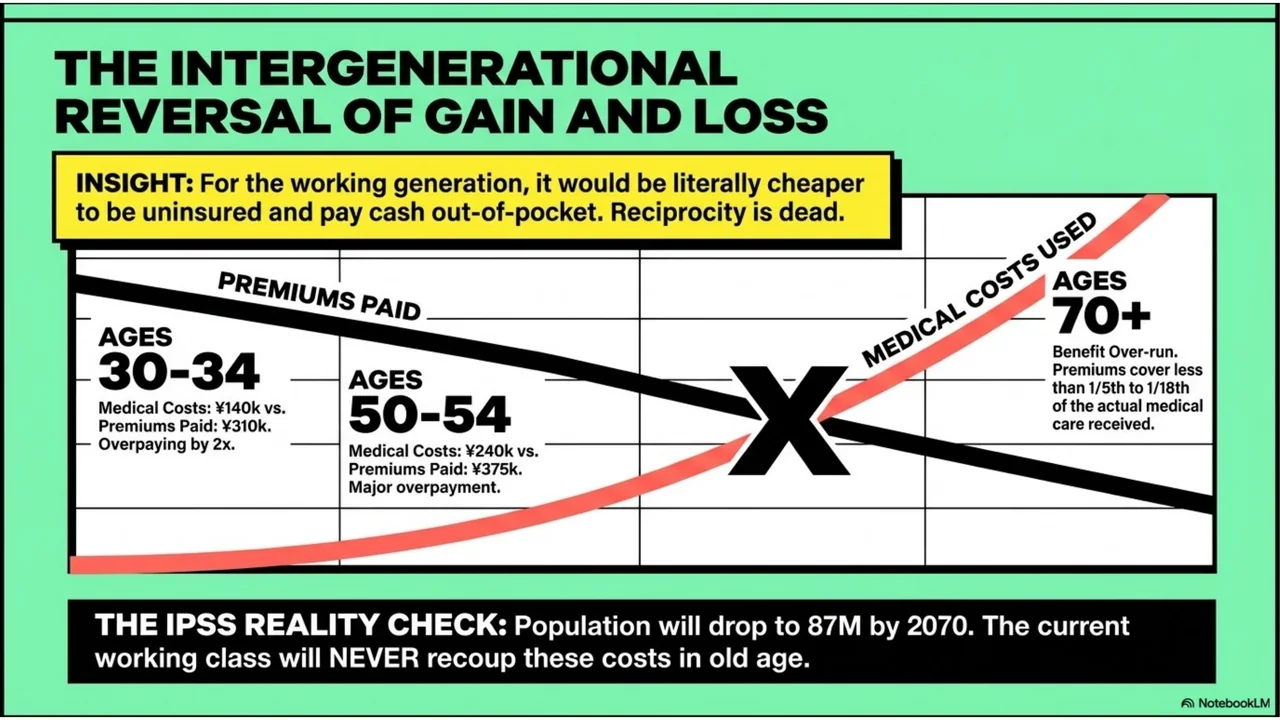 Slide 7 of 15. The intergenerational reversal of gain and loss.