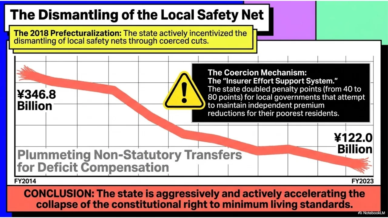 Slide 11 of 15. The dismantling of the local safety net: the 2018 prefecturalization.