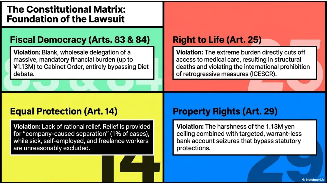 Slide 12 of 15. The constitutional matrix: the foundation of the lawsuit.