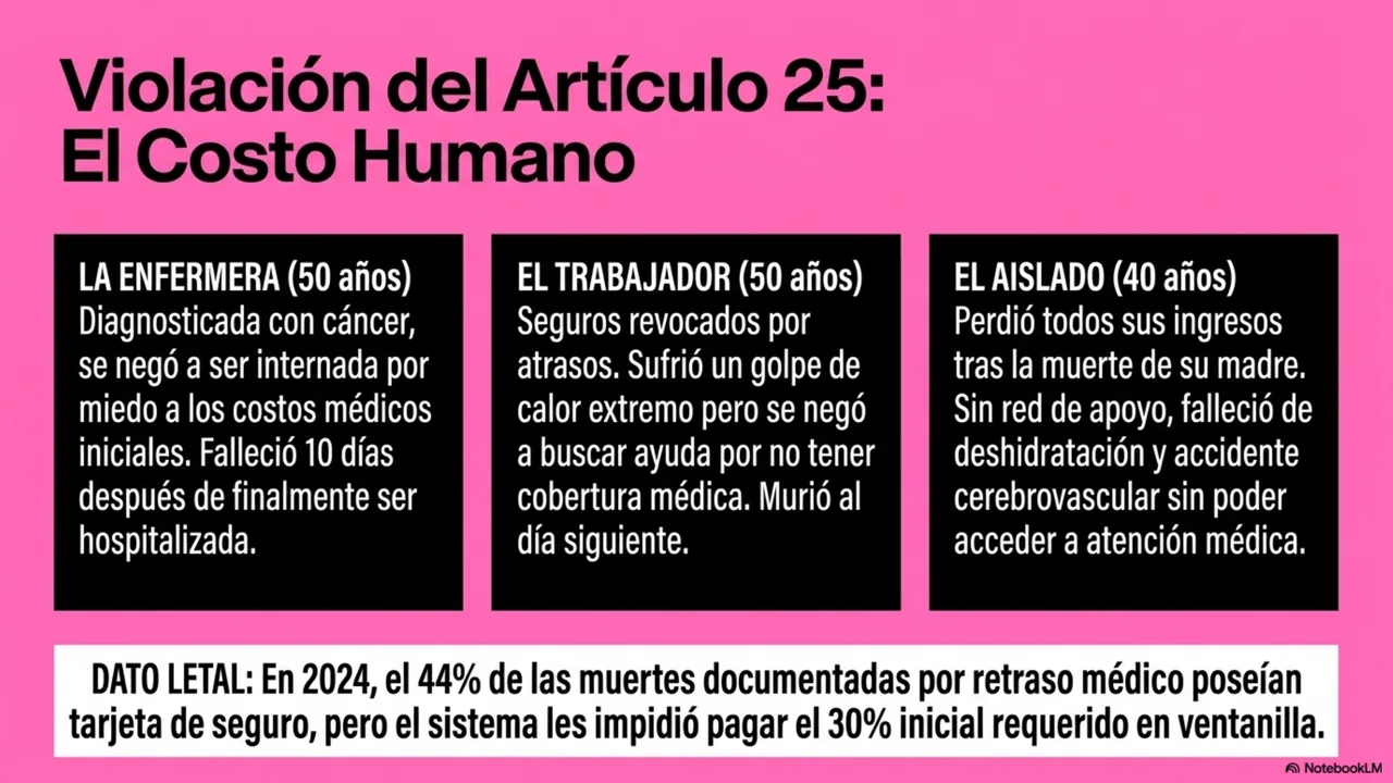 Diapositiva 10 de 15. Violación del Artículo 25: el costo humano.