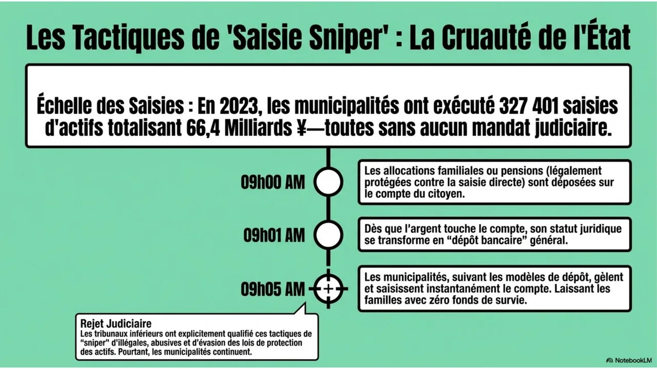 Diapositive 9 sur 15. Les tactiques de saisie sniper : la cruauté de l'État.