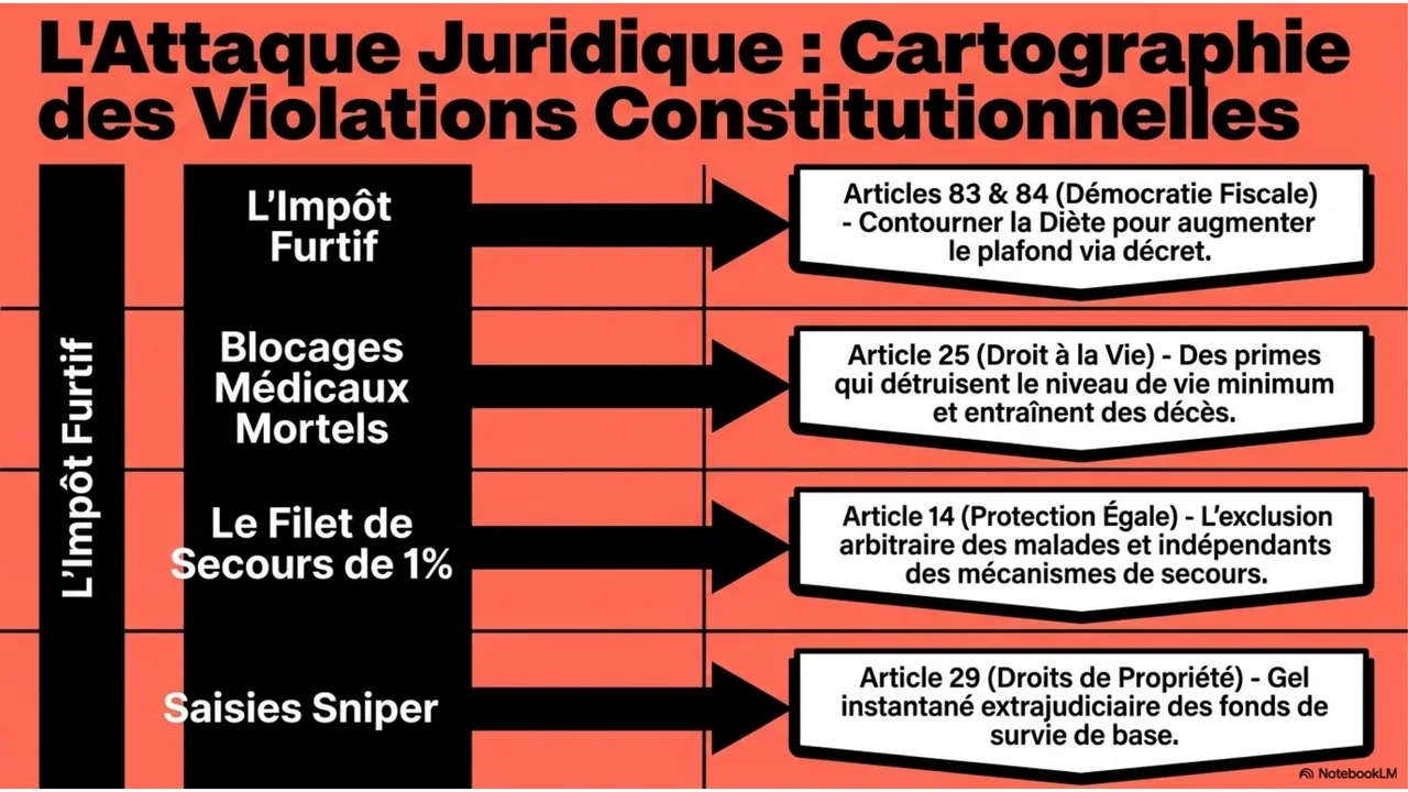 Diapositive 12 sur 15. Articles 83 et 84 : la démocratie fiscale contournée.