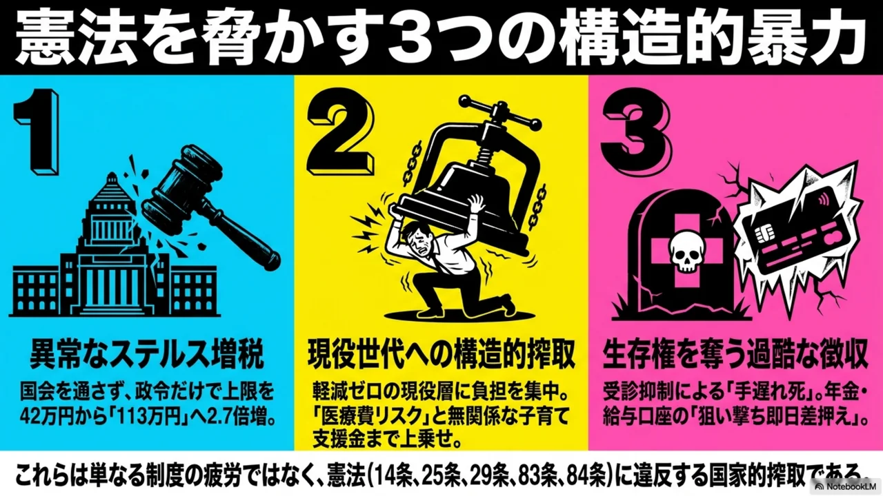 スライド 2/15. 憲法を脅かす3つの構造的暴力。