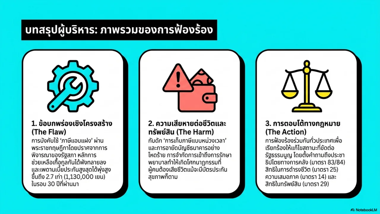 สไลด์ที่ 2 จาก 15. บทสรุปผู้บริหาร ภาพรวมของการฟ้องร้อง