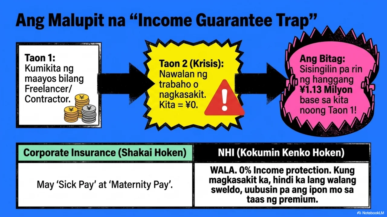 Slide 6 ng 14. Ang malupit na income guarantee trap.