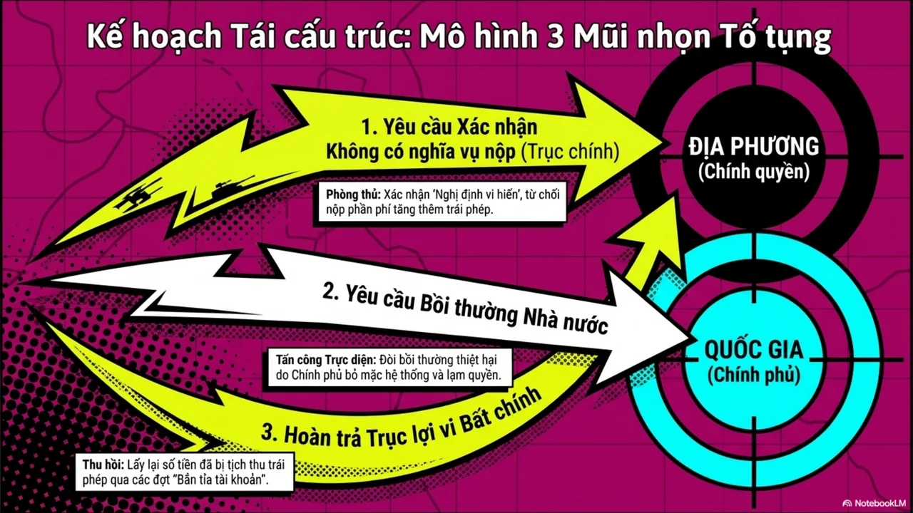 Trang 13 trên 15. Kế hoạch tái cấu trúc: mô hình ba mũi nhọn tố tụng.