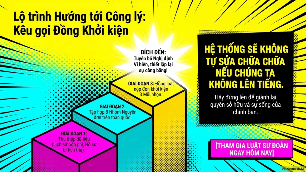 Trang 15 trên 15. Lộ trình hướng tới công lý: kêu gọi đồng khởi kiện.